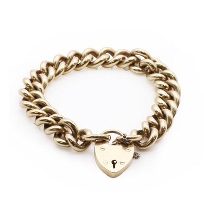 Lot 201 - A 9ct gold curb link bracelet