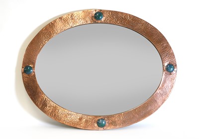 Lot 87 - An Arts and Crafts copper mirror