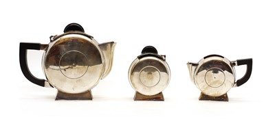 Lot 47 - A French Art Deco silver plated tea set