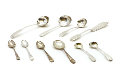 Lot 13 - A collection of silver flatware