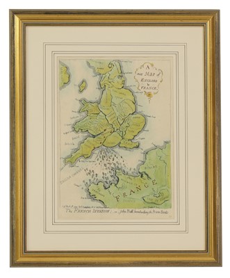 Lot 47 - Gillray (James). A New Map of England & France. The French Invasion