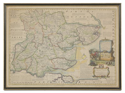 Lot 23 - Two MAPS: 1- Emanuel Bowen: An Accurate map of the County of Essex