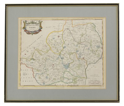 Lot 10 - Morden: Four Maps- Hertfordshire; Suffolk; Derbyshire; & Britannia Romana