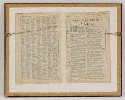 Lot 2 - SPEED, John- Two Maps: 1- Essex devided into Hundreds