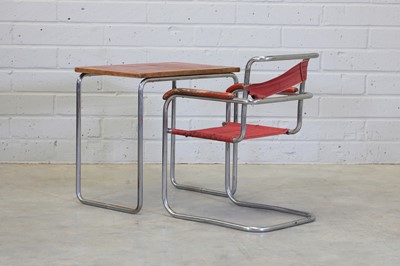 Lot 189 - A Thonet child's cantilever 'B34' chair and 'B53' table