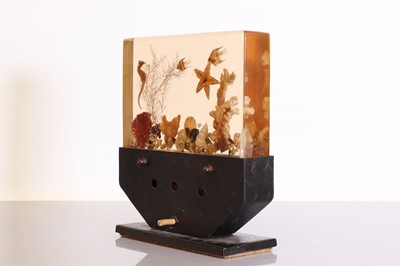 Lot 342 - An 'aquarium' Lucite table lamp