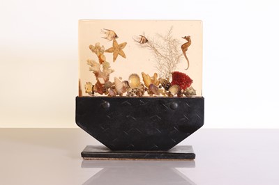 Lot 342 - An 'aquarium' Lucite table lamp