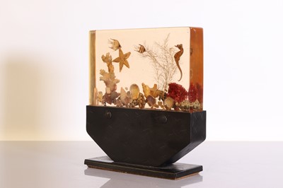 Lot 342 - An 'aquarium' Lucite table lamp