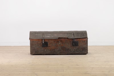 Lot 65 - A studded leather chest