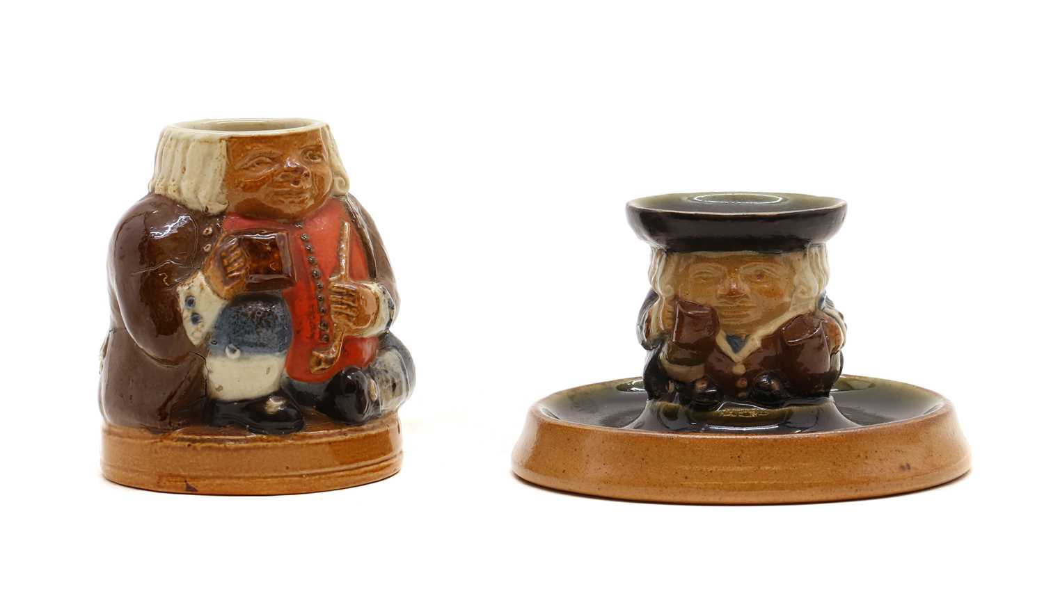 Lot 223 - A Doulton Lambeth stoneware candlestick