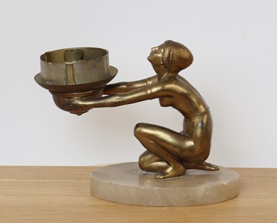 Lot 335A - An Art Deco figural table lamp