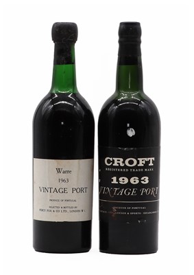 Lot 206 - Warre, Vintage Port, 1963 (1), together with Croft, Vintage Port, 1963 (1)