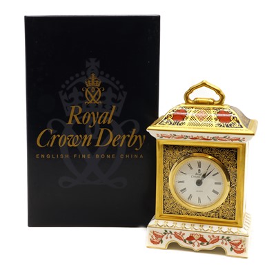 Lot 109 - A Royal Crown Derby porcelain timepiece