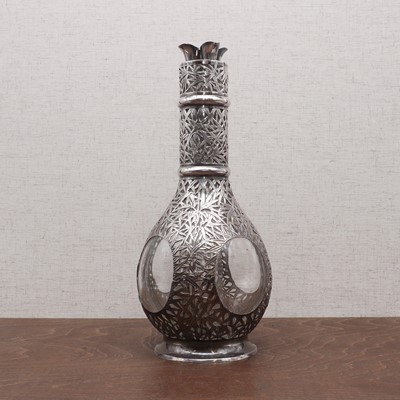 Lot 179 - A Chinese export silver glug decanter