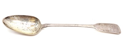 Lot 57 - An Irish silver fiddle pattern basting spoon