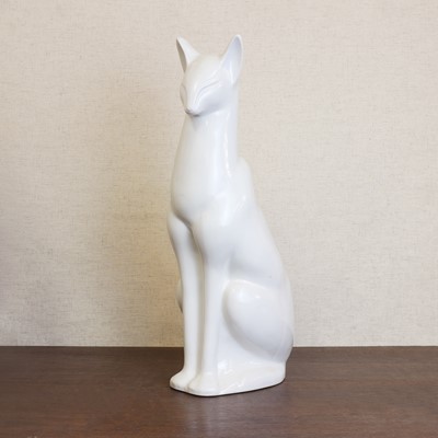 Lot 159 - A Japanese Tobeyaki porcelain okimono