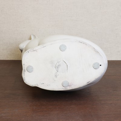 Lot 159 - A Japanese Tobeyaki porcelain okimono