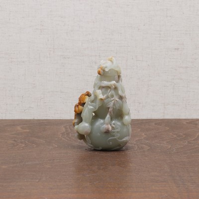Lot 363 - A Chinese jade double gourd vase
