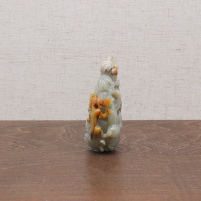 Lot 363 - A Chinese jade double gourd vase
