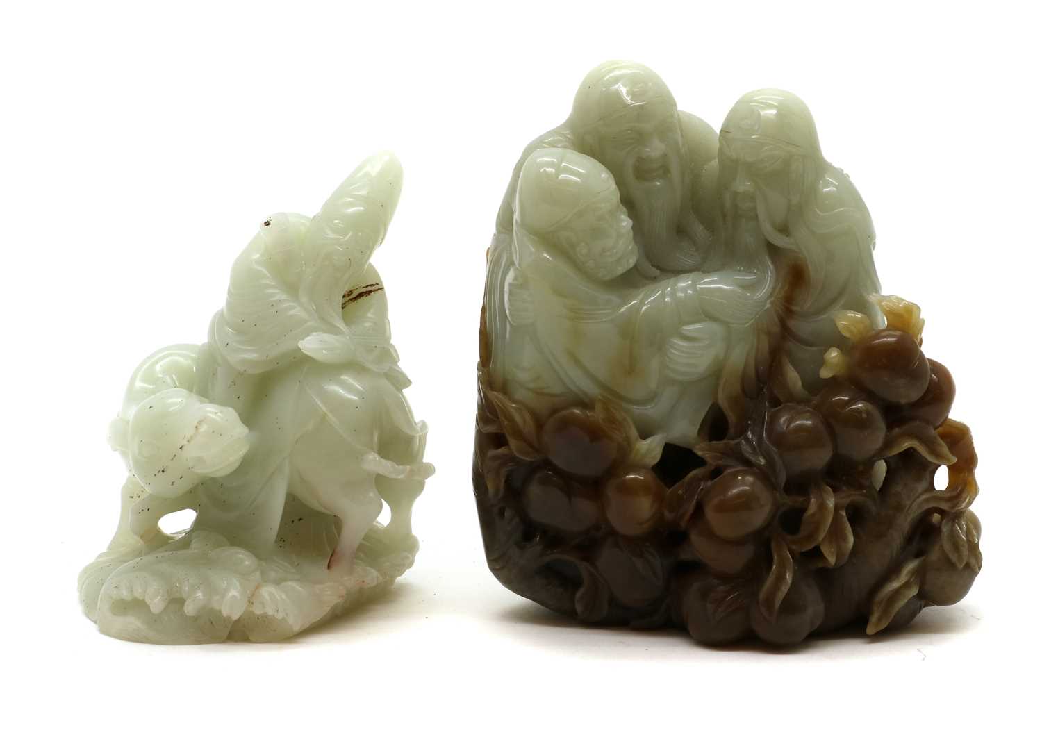 Lot 202 - Two Chinese jade groups
