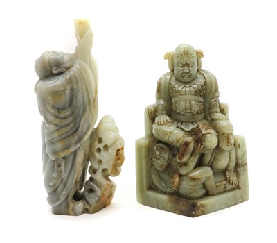 Lot 201 - Two Chinese jade carvings