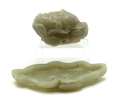Lot 203 - A Chinese jade water pot