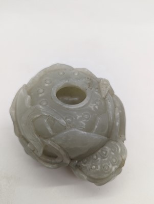 Lot 203 - A Chinese jade water pot