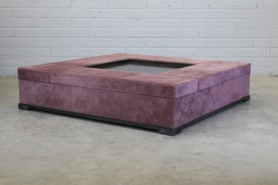 Lot 530 - A mauve velvet ottoman by B & B Italia