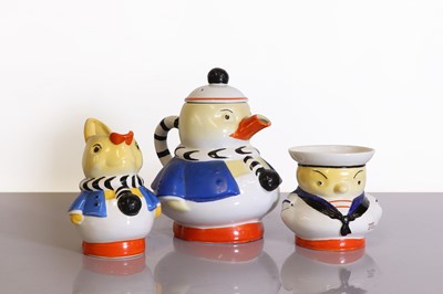 Lot 159 - A Shelley 'Animal' series tea set