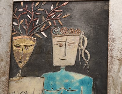 Lot 240 - Two ceramic plaques