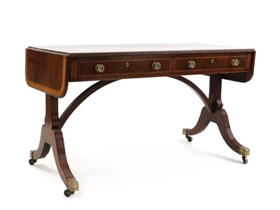 Lot 347 - A Regency mahogany and satinwood crossbanded sofa table