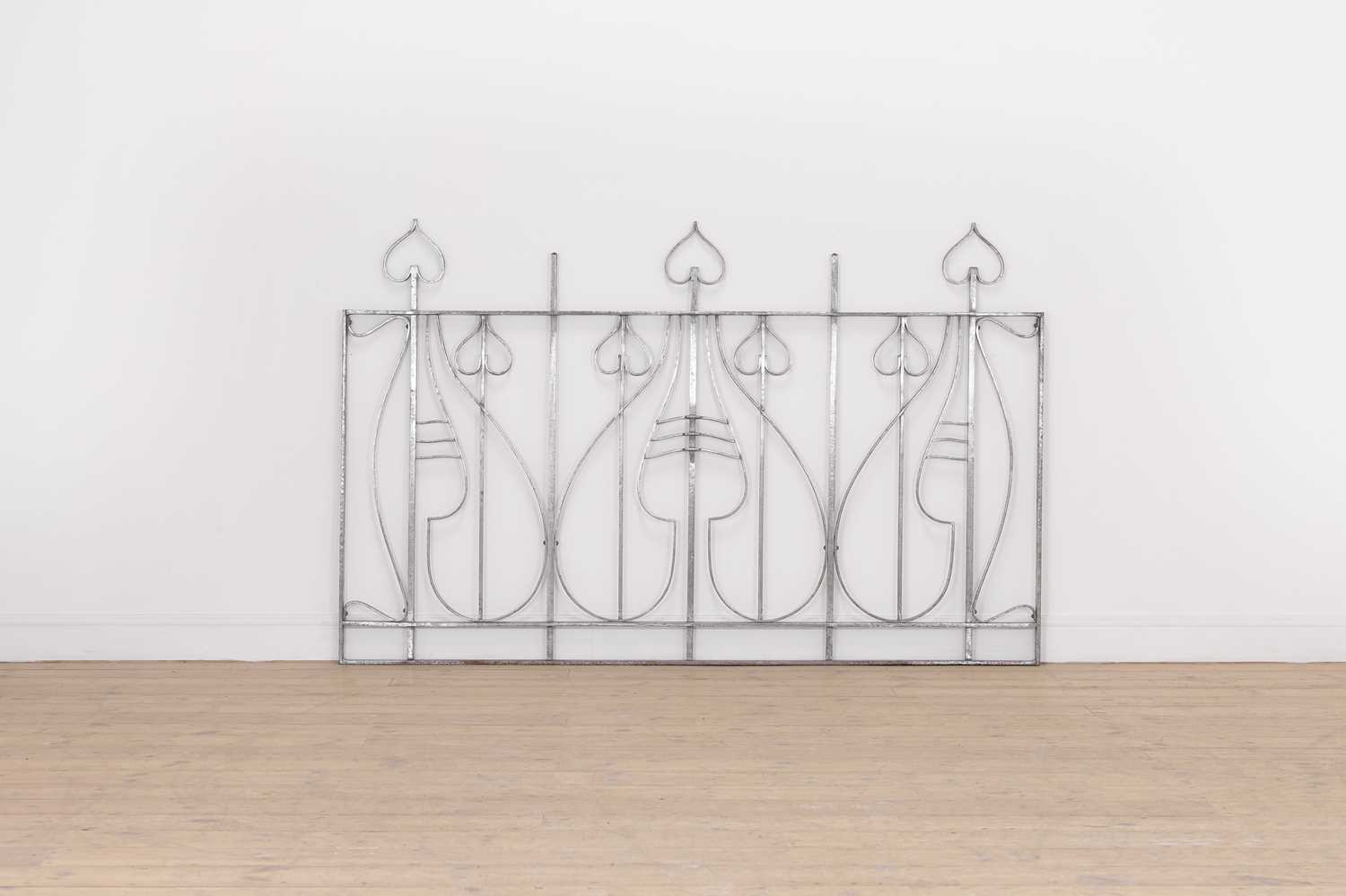 Lot 601 - A wrought-iron railing panel