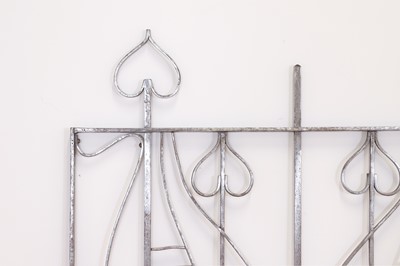 Lot 601 - A wrought-iron railing panel