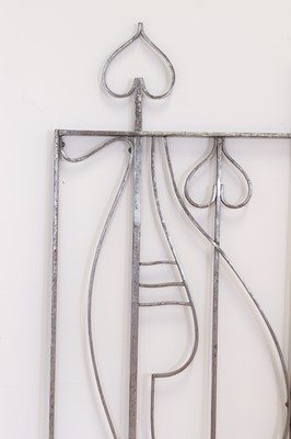 Lot 601 - A wrought-iron railing panel