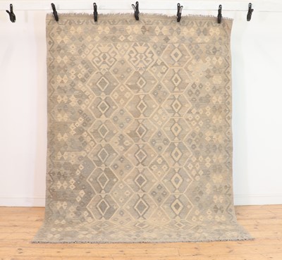 Lot 279 - A grey ground flat weave rug