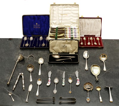 Lot 35 - A collection of silver flatware
