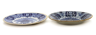 Lot 116 - Two Dutch Delft blue and white plates