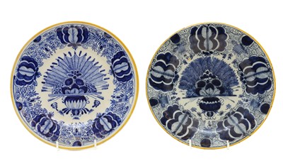 Lot 116 - Two Dutch Delft blue and white plates