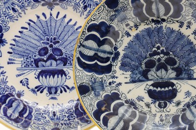 Lot 116 - Two Dutch Delft blue and white plates