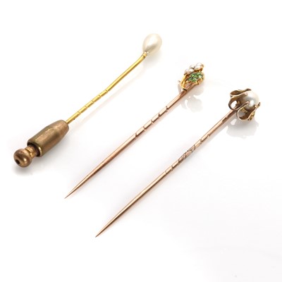 Lot 165 - Three early 20th century stick pins