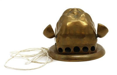 Lot 212 - A wall-mounted brass bulldog head
