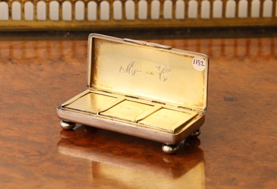 Lot 73 - A silver stamp box