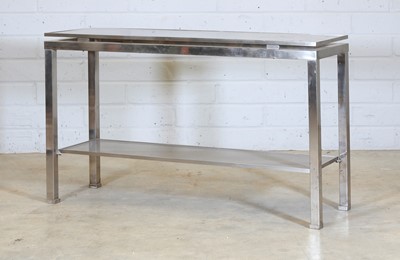 Lot 348 - A chrome console table