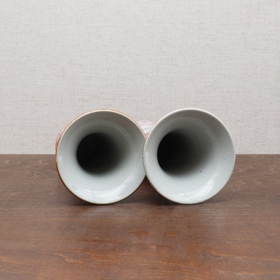 Lot 184 - A pair of Chinese famille rose vases