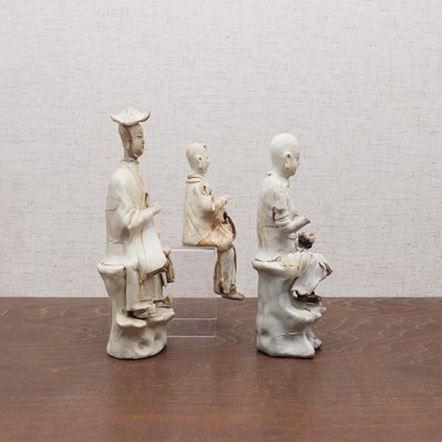 Lot 38 - Three Chinese Hutian ware Daoist figures