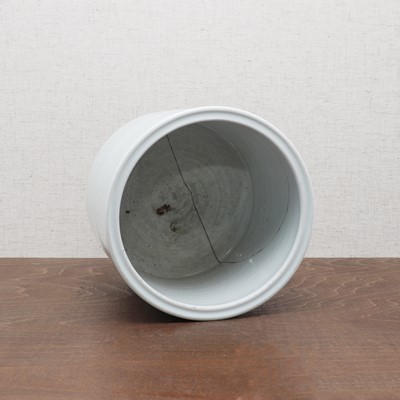 Lot 160 - A Chinese white-glazed brush pot