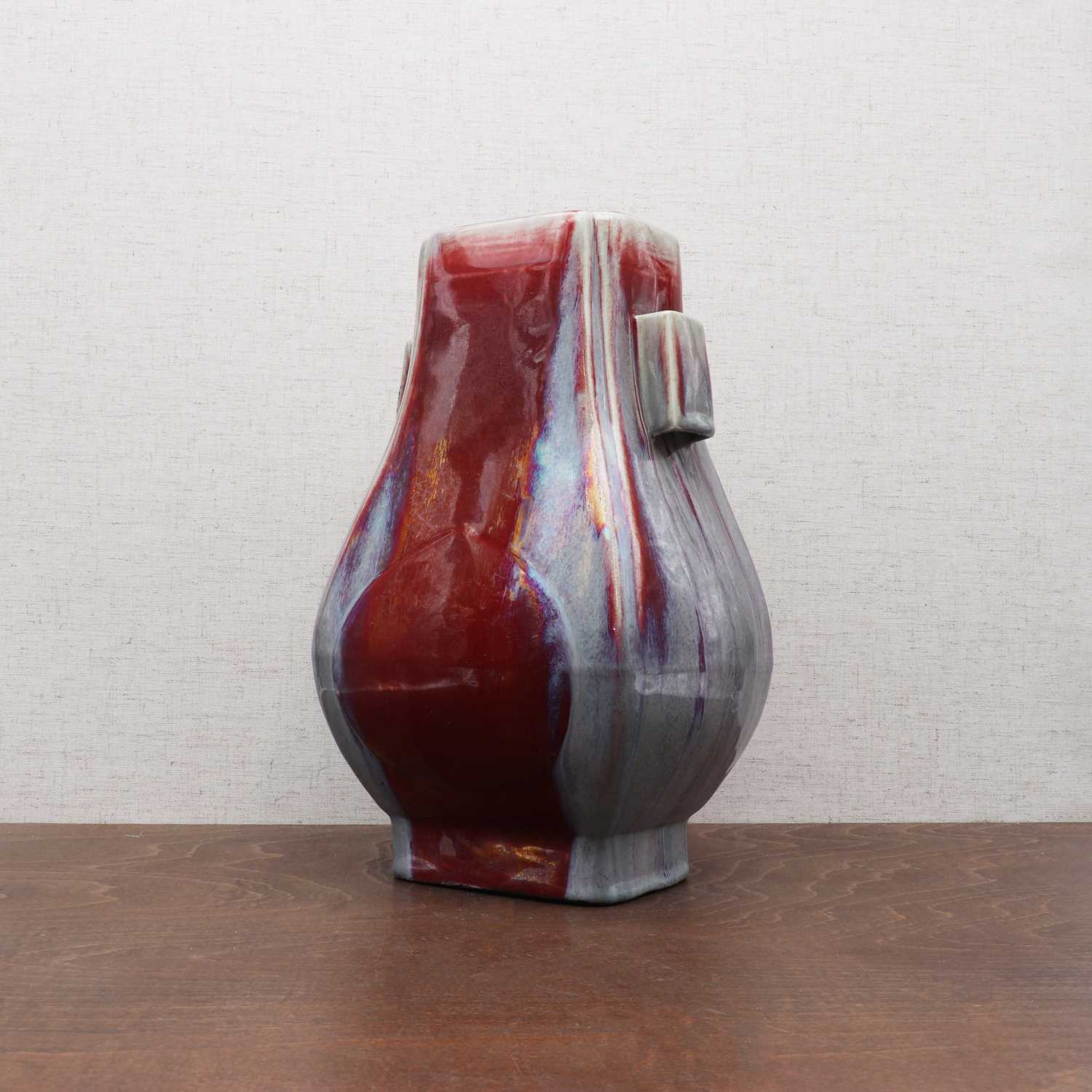 Lot 156 - A Chinese flambé-glazed vase