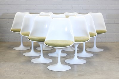 Lot 406 - A set of ten Knoll 'Tulip' dining chairs