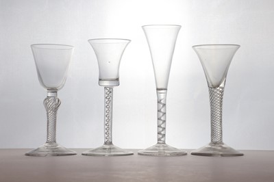Lot 158 - A group of four 18th century wine glasses