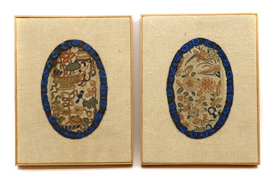 Lot 195A - Two Chinese embroideries